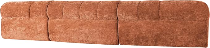 122 Modern L-Shaped Sectional Sofa with High-Density Fully Compressed Sponge and Chaise Lounge2-Piece SetFully Assembled Right Hand Facing Perfect for Living RoomLounge (Orange_94)