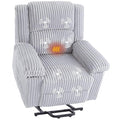 GarveeHome Power Lift Recliner Chair - Heat and Massage Electric Lift Plush Recliner with Soft Padded Seat Back Support &amp Armrests Designed for the Elderly and People with Mobility impaired