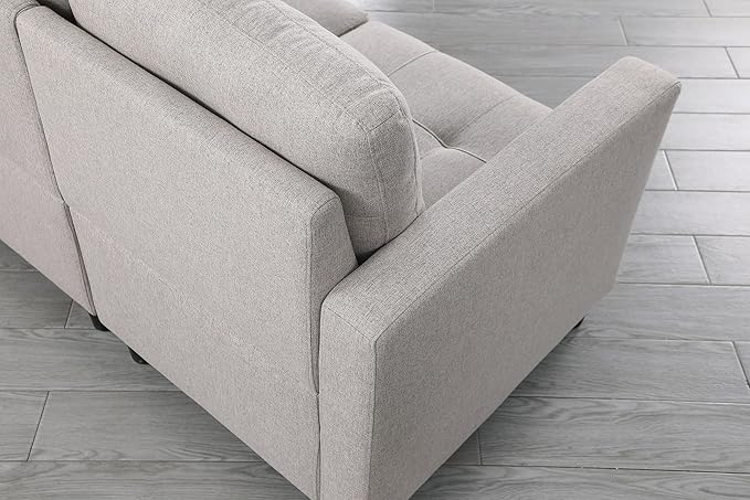 BEEY Loveseat Sofa 52 Small Loveseat Couch for Small Spaces 2 Seater Modular Sectional Couches for Living Room Bedroom Apartment in Dark Grey
