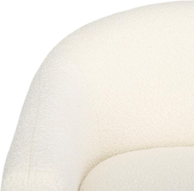 SAFAVIEH Couture Collection Laylette Ivory Boucle Accent Chair (Fully Assembled)