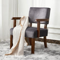 Modern Accent Chair Upholstered Living Room Chairs with Wood Frame Oversized Reading Armchair for Bedroom Waiting Room