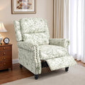 Recliner Chair Modern Pushback Armchair with Adjustable Backrest &amp Footrest for Bedroom Living Room (Rococo GreenSet of 1)