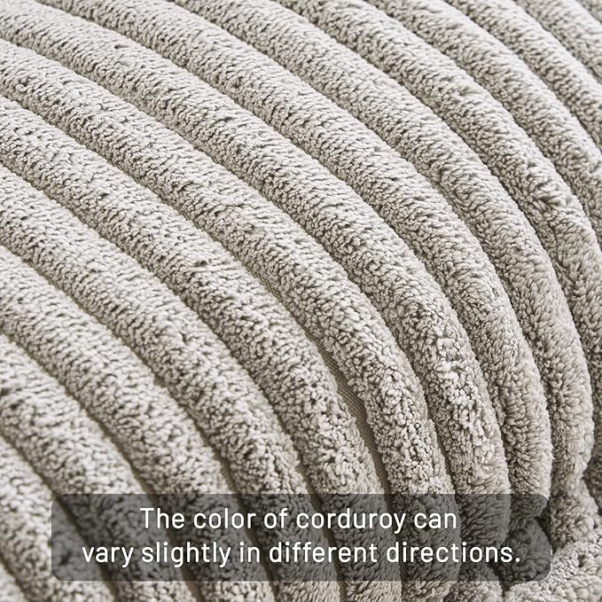 Furniliving Modern Living Room Chair Swivel Accent Chair for Living Room Desk Chair with Arms Bedroom Chair with Headrest Sofa Chair Side Chair with Pillow ArmchairCorduroy Grey