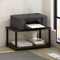 Furinno Turn-N-Tube Printer Stand with Storage 2-Tier Printer Table Under Desk Printer Stand for CPU Office Supplies Home Office Columbia Walnut