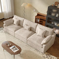 JACH Sectional Couches for Living Room 3 Seater Cloud Sectional Couch with Deep Seat Down Filled Modular Sofa Covers Removable &amp Washable Sofas Furniture for Living Room Khaki