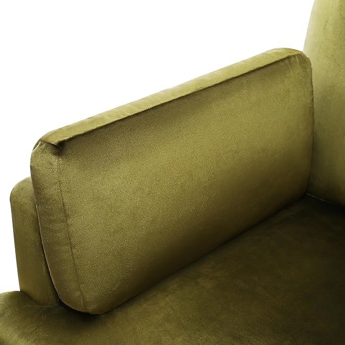 Velvet Oversized Accent Chair with Plush Armrest Cushions | Large Lounge Chair Single Sofa for Living Room Bedroom