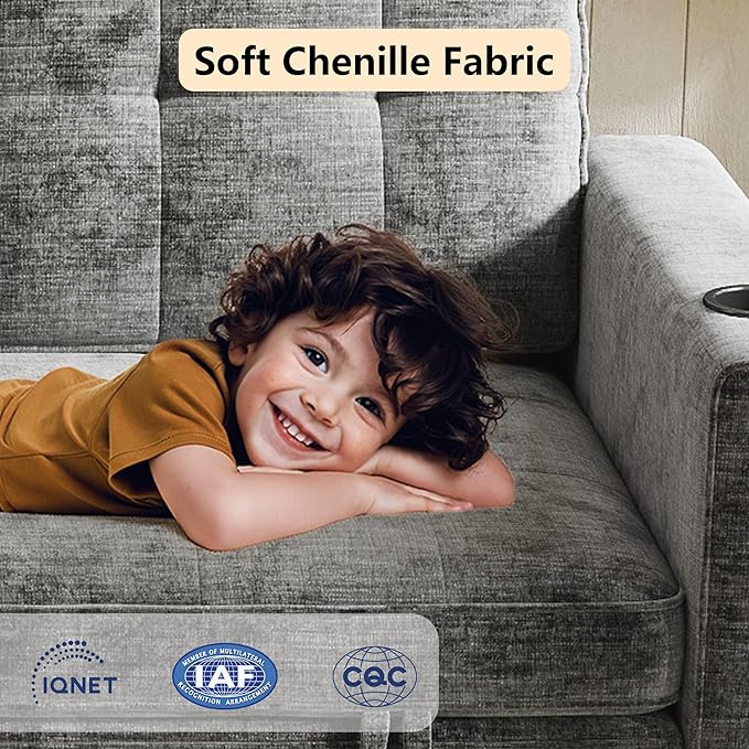 WorthFurni Convertible Sofa Bed Folding Sofa Bed 2 in1 Pull Out Loveseat Sleeper Sofa Floor Sofa Bed for Small Spaces Folding Couch Bed with Pillows for Living Room Bedroom - Grey