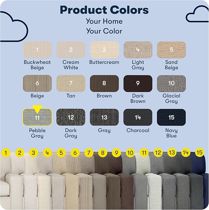 Serta Palisades 73 Track Arm Sofa Easy Care Polyester Soft Pillow Back Pocket Coil Seat Cushions Removable Covers Loveseat or Couch for Small Spaces Living Rooms or Bedrooms Pebble Gray