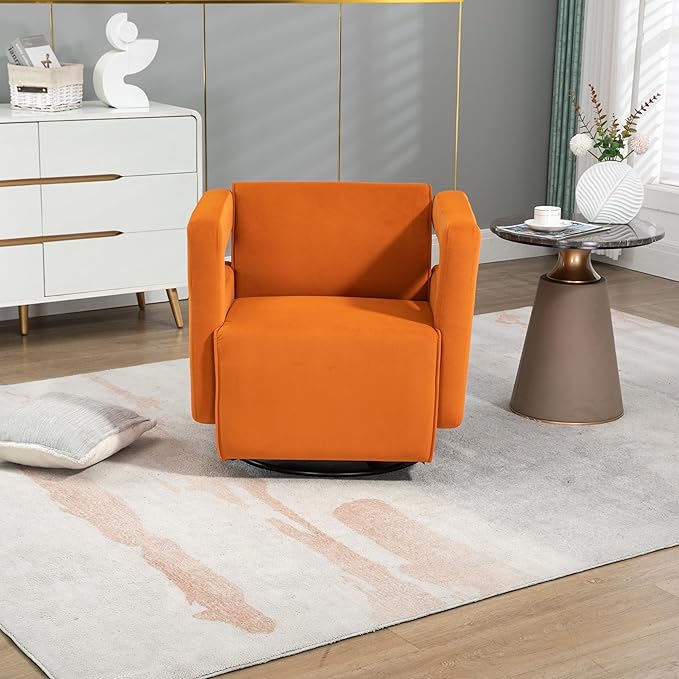 House Hold Upholstered Tufted Living Room Chair Textured Velvet Fabric Accent Chair with Metal Stand