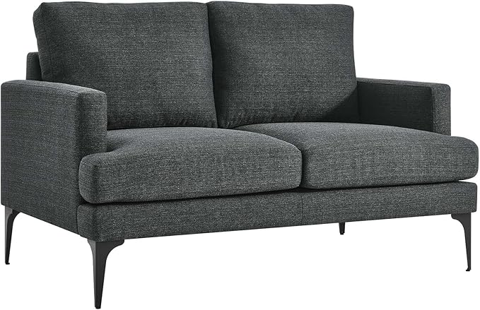 Modway EEI-6006-DOR Evermore Upholstered Fabric Loveseat Gray