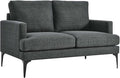 Modway EEI-6006-DOR Evermore Upholstered Fabric Loveseat Gray
