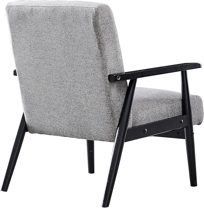Mid-Century Retro Modern Style Leisure Chairs Retro Fabric Armchair Solid Wood armrestshigh-Value Living Room Chairs Suitable for RestaurantsStudiesbedroomsStudios