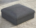 PaPaJet Modular Sectional Sofa 38 Inches Down Filled Sofa Ottoman Comfy Couch for Living Room Grey Linen