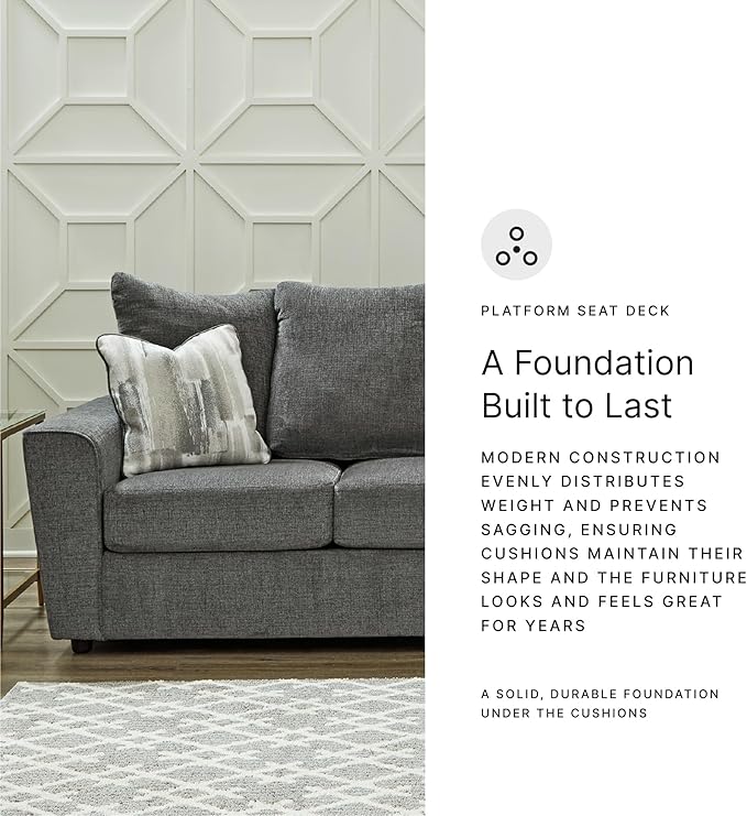 Signature Design by Ashley Stairatt Casual Sofa with Flared Arms Gray