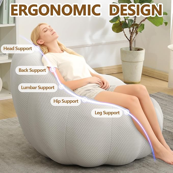 36 Funky Bubble Couch with 3D Honeycomb Shape Design Mesh Fabric Bubble Sofa Ergonomic Mini Floor Sofa for Bedroom Living Room Apartment Small Space (Beige Couch)