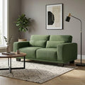 Marsail 2-Seater Modern Sofa 65 Loveseat Couch with Wide Armrests &amp Deep Cushions Linen Sofas with Removable Washable Covers for Living Room Green