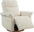 CHITA Power Recliner Chair Electric Triple-Motor Swivel Glider Nursery Rocking Chair with Adjustable Power Headrest and Lumbar Support GREENGARD Gold Certified Solid Wood Base Linen