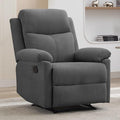 Recliner Chair Manual Recliner for Adults with Side Pocket Small Recliners for Small Spaces Adjustable Comfy Overstuffed Corduroy Reclining Chairs for Living Room Reading Bedroom Grey