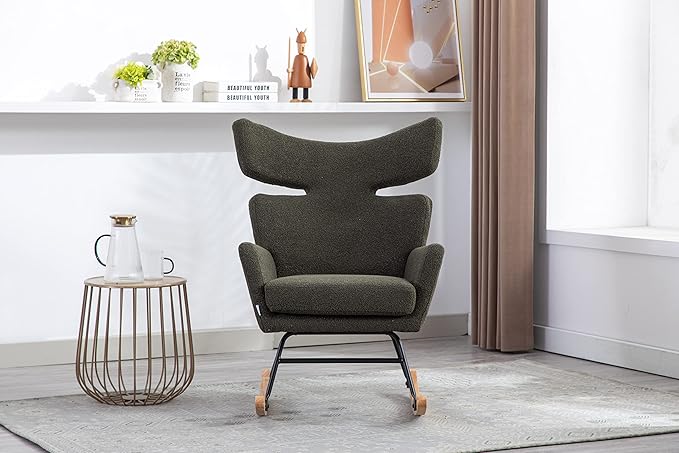 Fish Tail Living Room Comfortable Rocking Chair Living Room Chair