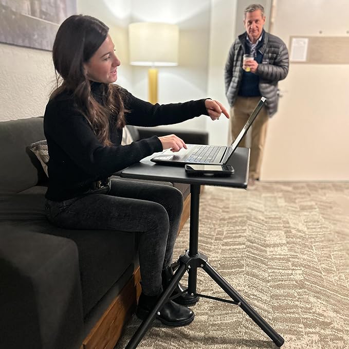 Victor Portable Adjustable Tripod Desk – Mobile Standing Desk Height Adjustment (30.5 to 45) for Laptops Projectors and More – Compact Lightweight &amp Stable for Home Office or Classroom (DC