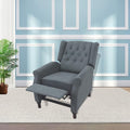 Redde Boo Classic Dark Gray Waterproof Fabric Living Room Pull Button Sofa High Back Manual Recliner Chair Cinema Home Theatre Cozy Recliner Sofa