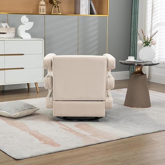 House Hold Upholstered Tufted Living Room Chair Textured Velvet Fabric Accent Chair with Metal Stand