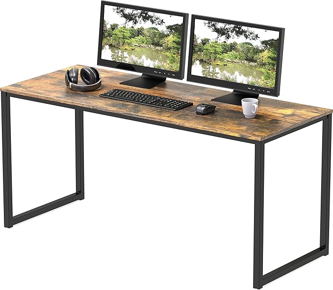 SHW Mission 48-Inch Home Office Computer Desk Rustic Brown