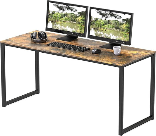 SHW Mission 48-Inch Home Office Computer Desk Rustic Brown