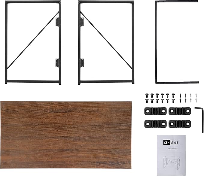Folding Computer Desk Writing Table Study Work Station Portable Notebook PC Laptop Standing Desk Home Office Espresso