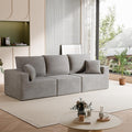 Homall Sectional Couches for Living Room Modern Boneless Couch with Deep Seat Upholstered Cloud Sofa No Assembly Required (Dark Grey Three-Seater Sofa)