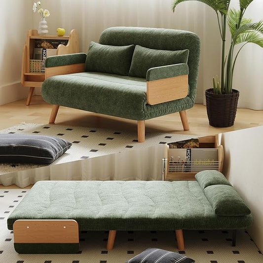Sleeper Convertible Sofa Bed 3-in-1 Folding Sofa Bed Chair with Adjustable Backrest Thick Cushioned Seat futon Sofa Bed for Small SpacesBedrooms &amp Offices(43.31)
