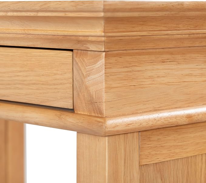 SAFAVIEH Couture Collection - Francesco Natural Wood 4-Drawer Desk with Black Accents Modern Writing Table with Storage (SFV4239B)