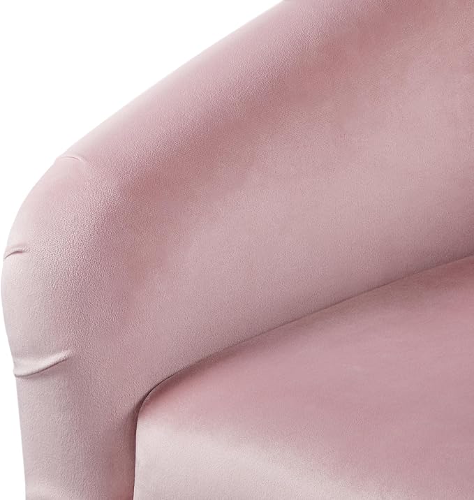 Yaheetech Barrel Chairs Furry Accent Chairs with Soft Padded Armrest for Living Room Bedroom Waiting Room Office Set of 2 Pink