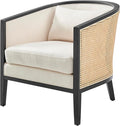 npd furniture and more Tillman Linen Accent Arm Chair w/Rattan