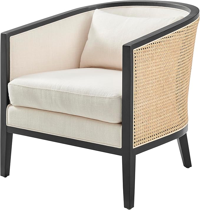 npd furniture and more Tillman Linen Accent Arm Chair w/Rattan
