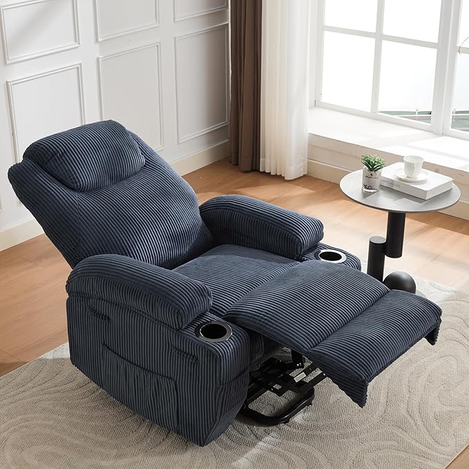 Garvee Electric Power Lift Recliner ChairCorduroy Single Sofa with Massage and Heat155°Adjustable and Stand Assist for Elderly &amp Mobility ImpairedHeavy Duty Lift Chair for Living Room Bedroom