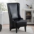 HomVent 1PCS Chair with Super High Wing-Back Velvet/PU Leather Upholstered Armless Throne Chair with Diamond Lattice Design Retro Elegant Side Chair for Living RoomKitchen