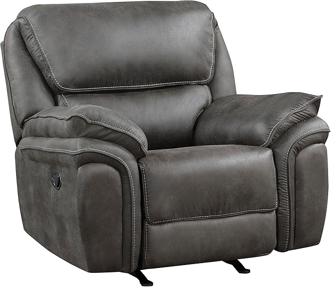 Lexicon Dorritt Mircofiber Manual Rocker Reclining Chair Gray
