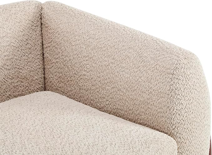 Christopher Knight Home Almad 2 Pieces Sofa Couch Set Cozy 3-Seater Sofa and Loveseat for Living Room Upholstered Couch Chair Soft Seating Lounge Sofa with Wood Frame Boucle Fabric Almond
