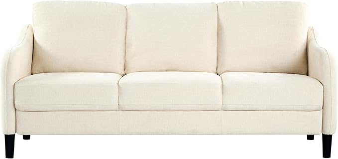 SAFAVIEH Couture Furniture Collection Edalynn Modern Cream 3-Seater Sofa