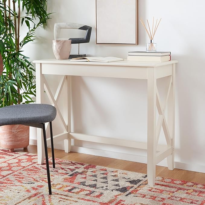 SAFAVIEH Home Collection Kaytee Farmhouse Distressed White Desk