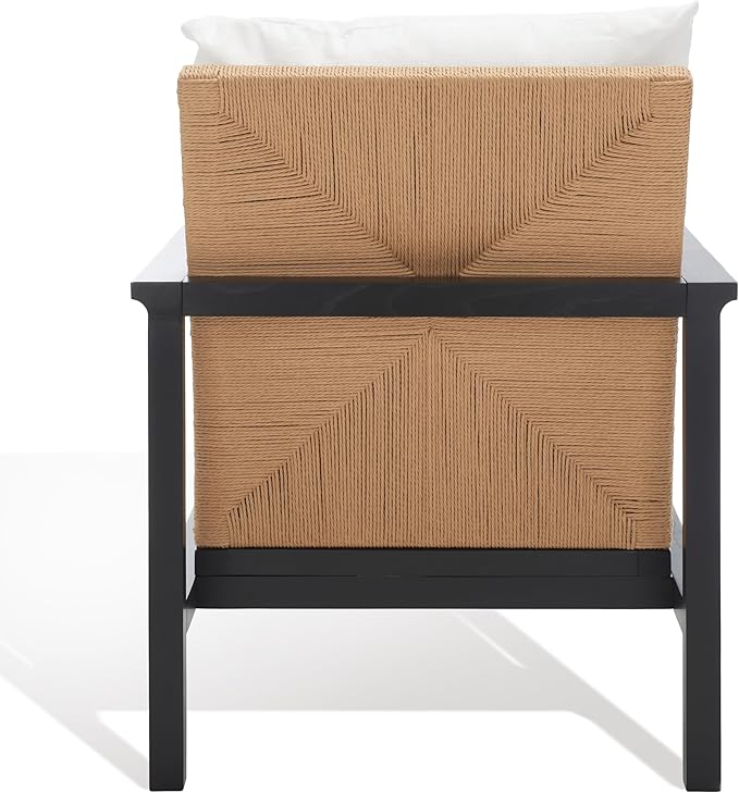 SAFAVIEH Couture Collection Emmalee Black/Natural Cord Back Accent Chair