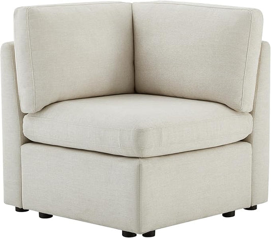 CHITA Modern Upholstered Middle Corner Sectional for Modular Couch Linen
