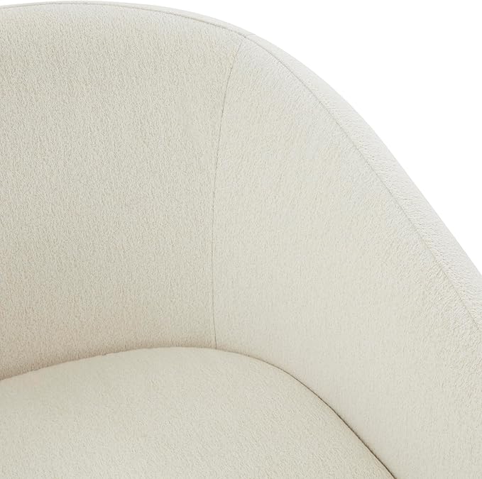 SAFAVIEH Couture Collection Susie Ivory Boucle Barrel Back Accent Chair (Fully Assembled)