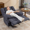 WILLOVE Oversized Rocker Recliner Chair Overstuffed Rocking Recliners Soft Big Man Manual Recliner Extra Large Living Room Chair 350 LBS Capacity Grey XL