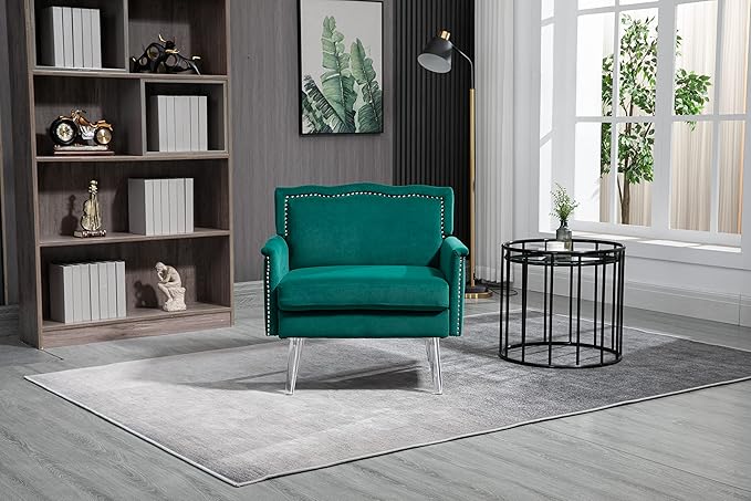 Accent ChairLiving Room Chair Leisure Single Sofa with Acrylic feet