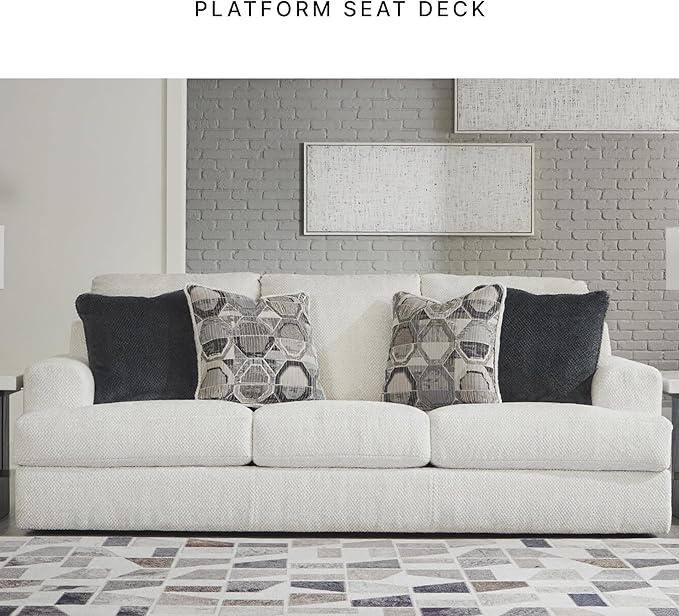 Signature Design by Ashley Karinne Coastal Sofa with Non-skid Legs White