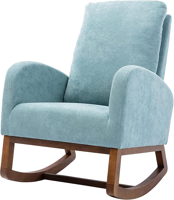 Living Room Comfortable Rocking Chair Living Room Chair Light Blue