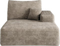 Oversized Chaise Lounge Chair Indoor Upholstered Sofa Bed for Living Room Corduroy Sleeper Couches Comfy Recliner Bedroom Reading Seat - Camel Left Armrest