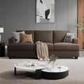 89 Inch Sofa with Extra Deep Seats Oversize 3 Seater Sofa for Living RoomModern Couch and Sofa Comfy Armrests and Seats and Backrests Easy Installation Brown